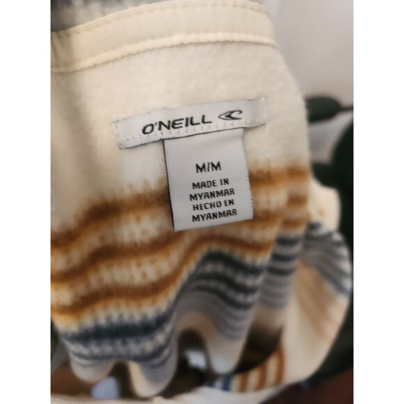 O'Neill Fleece Striped Half Zip Jacket, Size Medium (size 8-10) - Picture 6 of 7